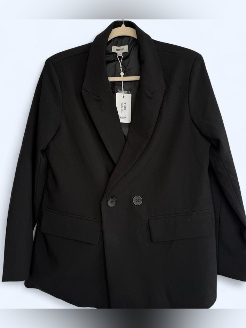 Slow High Brand (from The Latest Scoop Boutique) Women’s Blazer, Black, Size S,